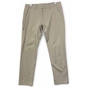 BYLT Premium Basics Everyday Pant 2.0 Men Size 35x27 Khaki Skinny Fit Stretch